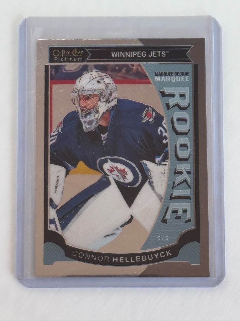 Connor Hellebuyck 2015-16 OPC Platinum Marquee Rookie RC #M36 Winnipeg Jets